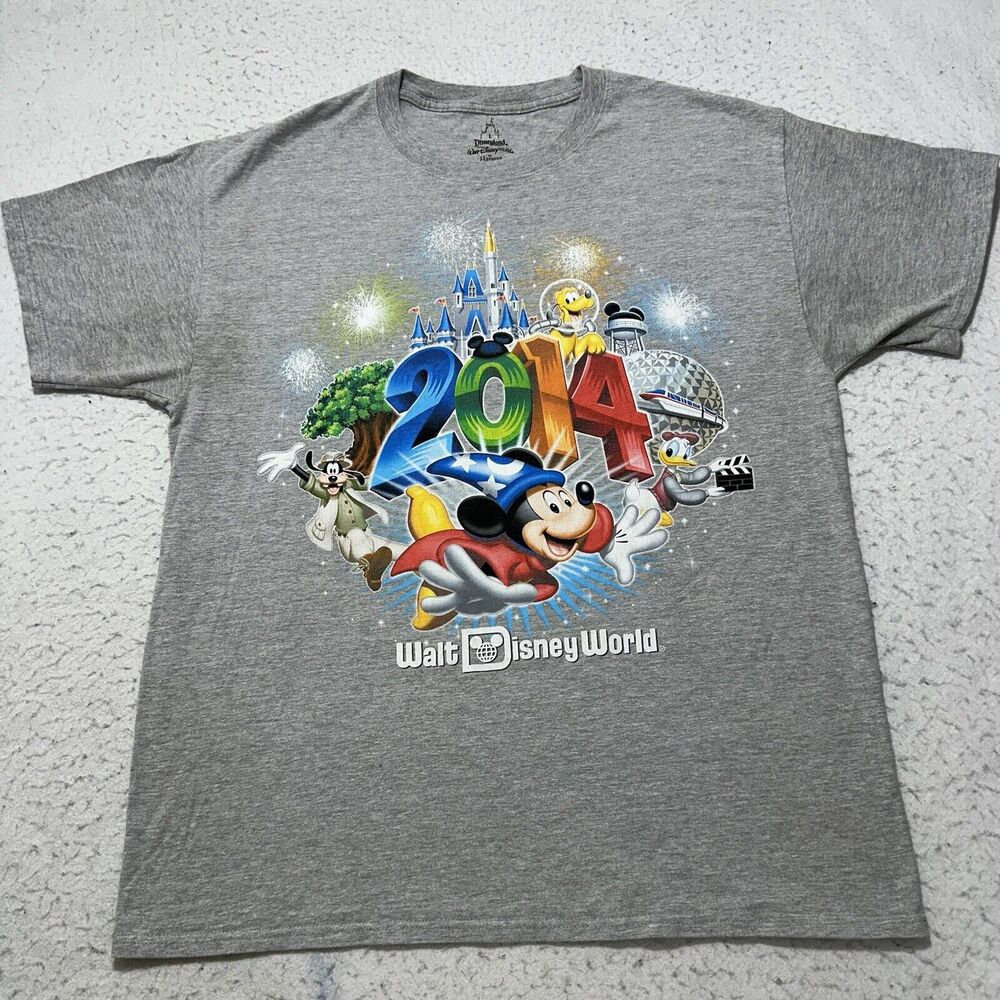 Disney Parks Men's Large 2014 Walt Disney World Mickey Mouse Graphic T Shirt